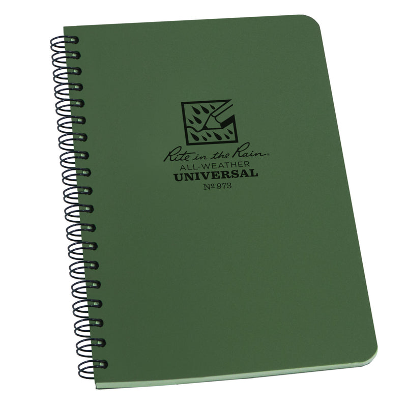 Rite in the Rain 973 Wire-O All-Weather Notebook, Green