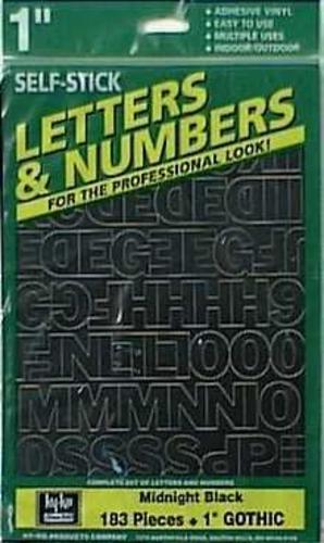 Hy-Ko 30033 Vinyl Letters And Numbers, Self Adhesive, 1"