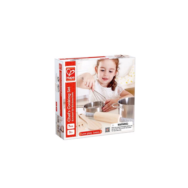 Hape E3137 Chef's Cooking Set, Wood/Metal