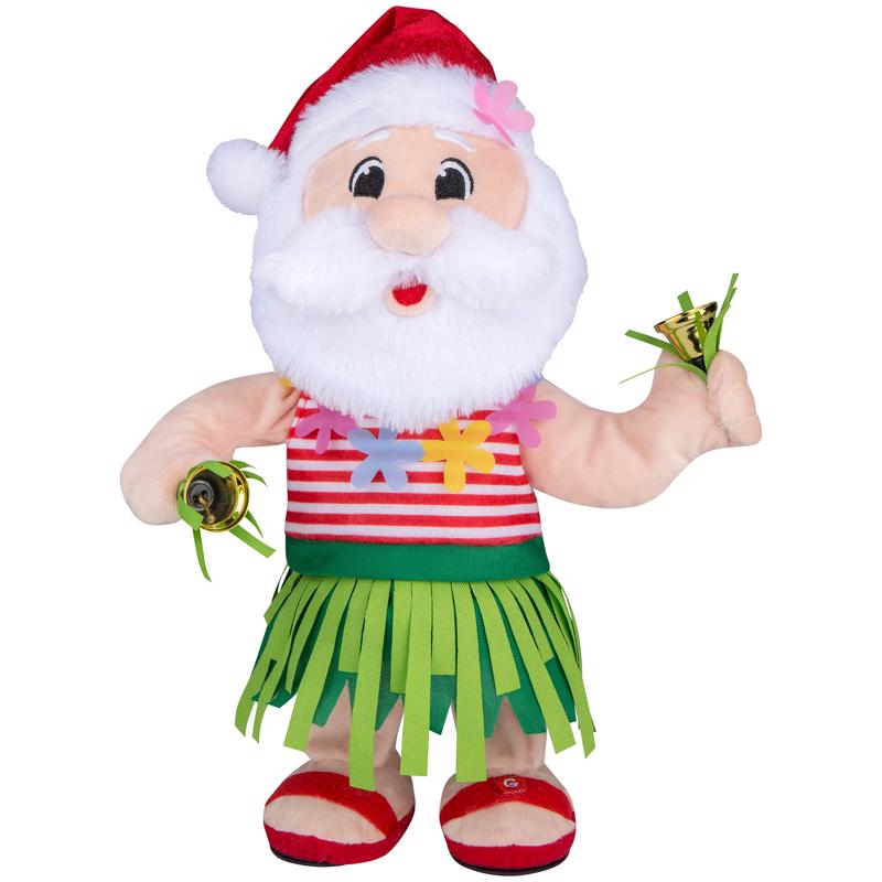 Gemmy 113464 Christmas Hula Dancing Tropical Santa, Multicolored