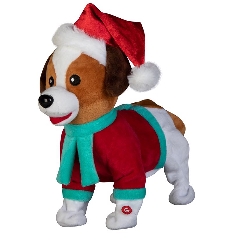 Gemmy 881352 Christmas Pouncing Puppies Jack Russell, Multicolored