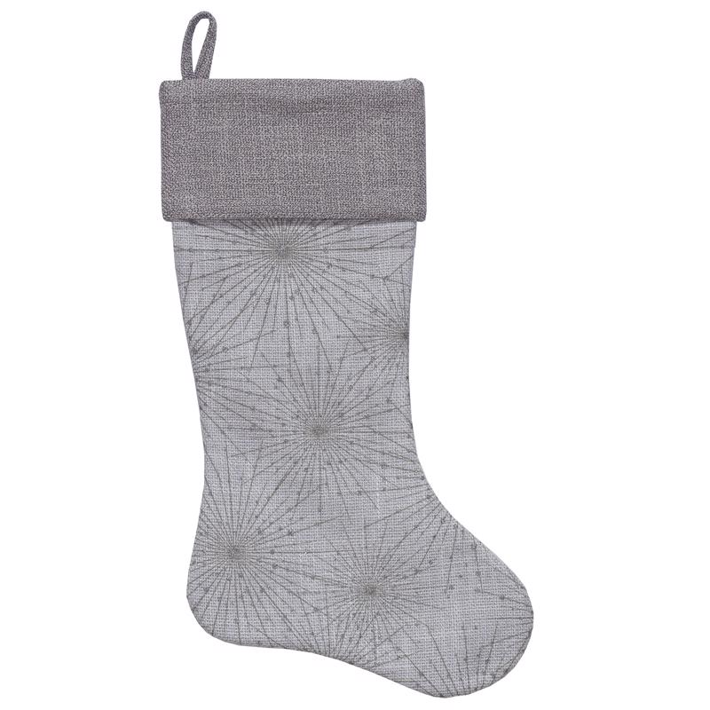 Dyno 1201205-1 Silver Bursts Christmas Stocking, Gray