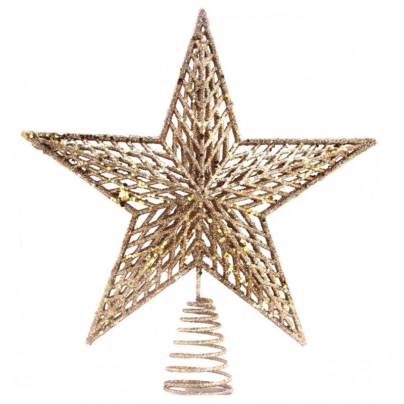 Celebrations C-2115E2 Glitter Star Christmas Tree Topper, 12 Inch