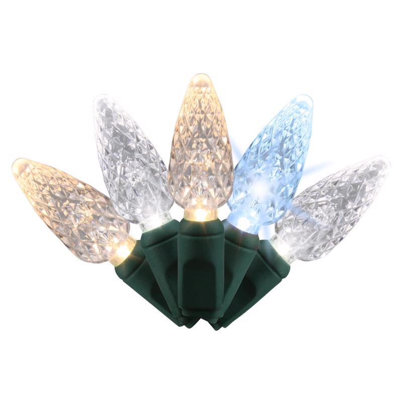 Celebrations C650CHSA Platinum LED C6 String Christmas Lights, 50 Lights