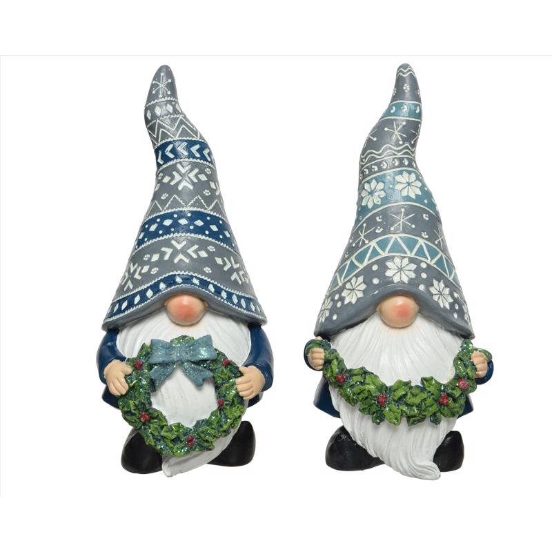 Decoris 514750 Christmas Gnome Figurine, Assorted Color
