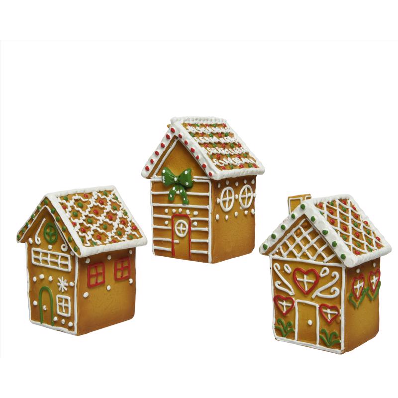 Decoris 523727 Gingerbread Christmas Village, Multicolored