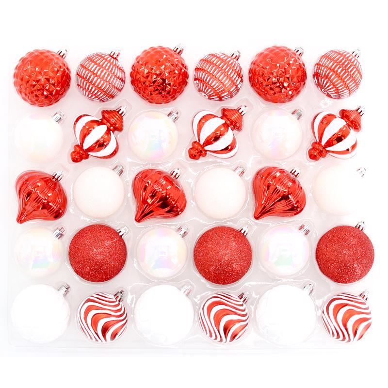 Celebrations C-23061 A Candy Cane Lane Christmas Ornaments, Red/White