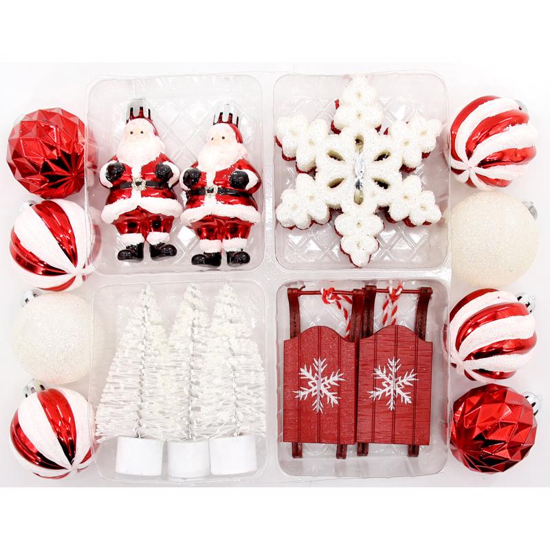 Celebrations C-23067 A Candy Cane Lane Christmas Ornaments, Red/White, Plastic