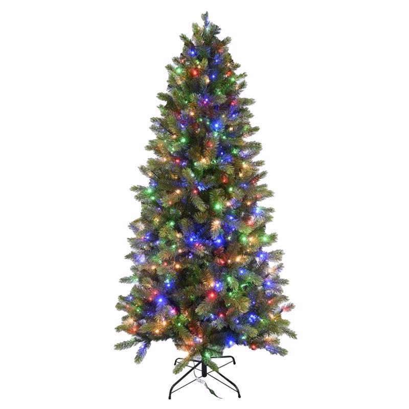 Celebrations TFCP7CCA Full LED Cayce Pine Christmas Tree, 7 Feet