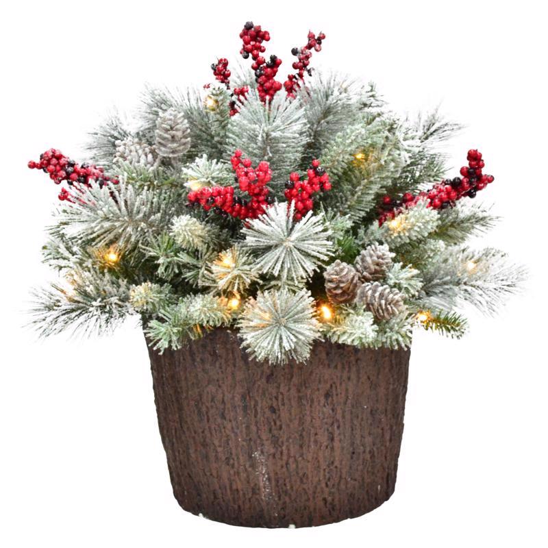 Celebrations SFRBURN22WWA Christmas Snow Frosted Urn Filler, 1-1/2 Feet