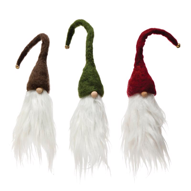 Creative Co-op XM8605A Home for the Holidays Gnome Christmas Bottle Topper, Multicolored