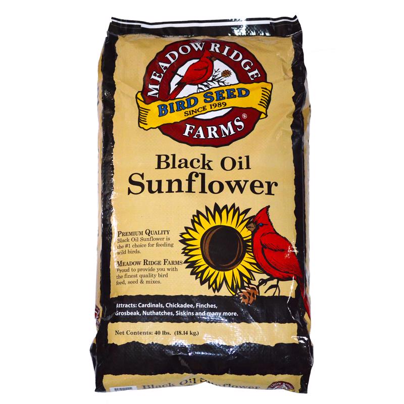 Meadows Ridge Farms B200040 Black Oil Sunflower Bird Seed, 40 Lbs