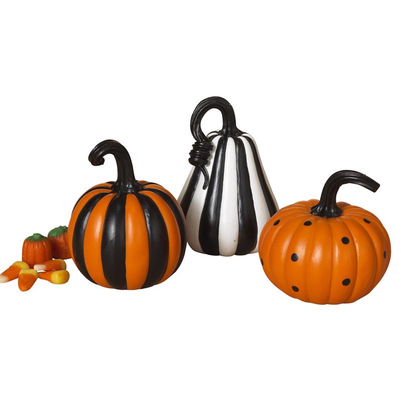 Gerson 2533230 Halloween Pumpkins, Resin