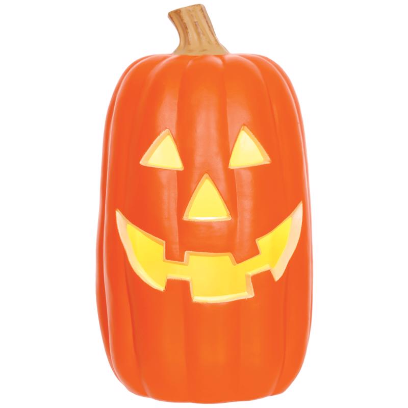 Seasons W83462 LED Halloween Scary Pumpkin, Orange