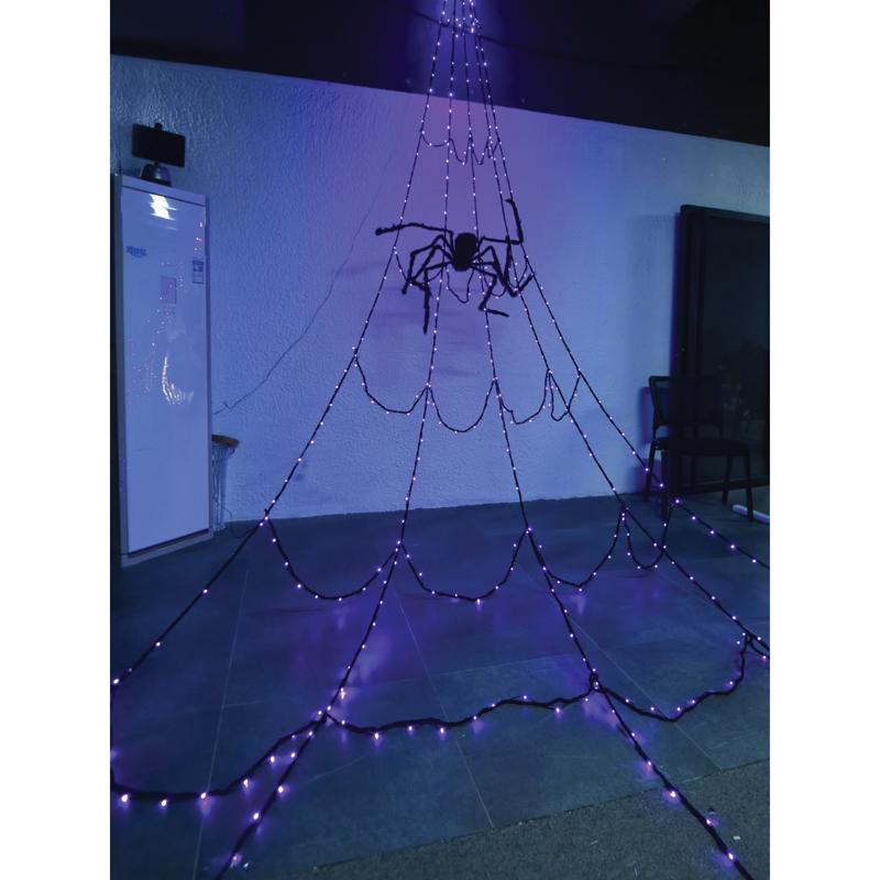 Celebrations CCGSPWEB16A LED Giant Web With Halloween Spider, 12 Volt