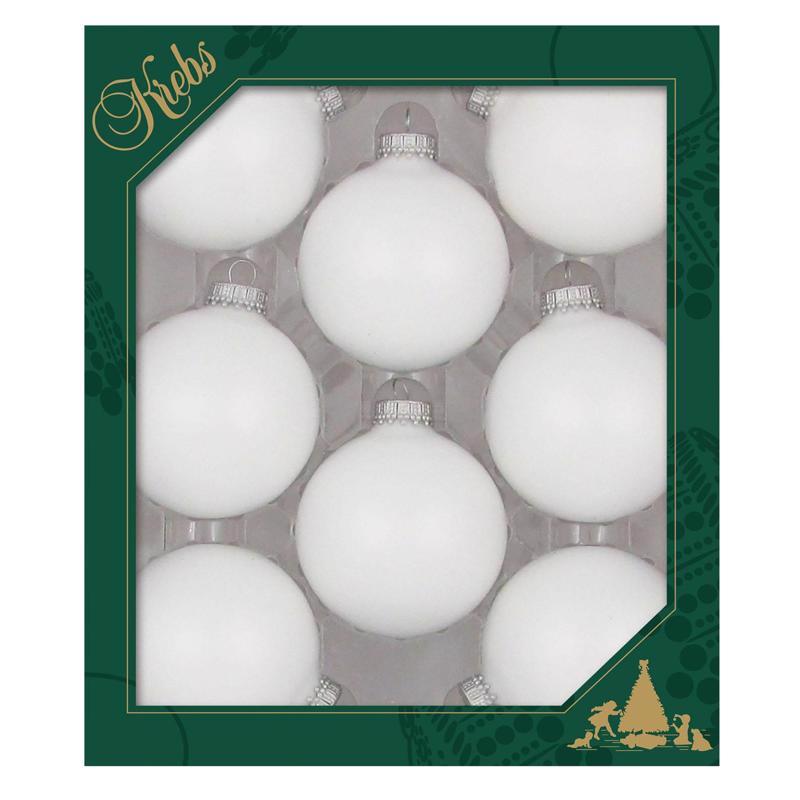 Christmas by Krebs CBK02613 Ball Ornaments, Classic White Velvet