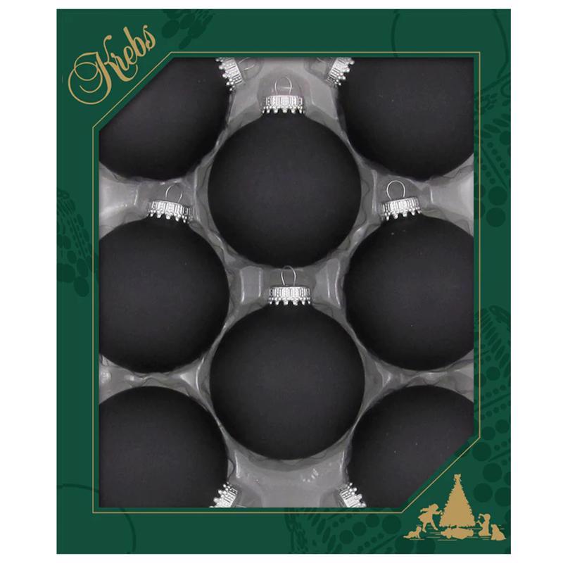 Christmas By Krebs CBK83444 Christmas Ball Ornaments, Ebony Velvet, 2-5/8 inches