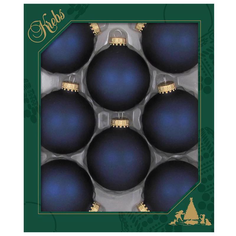 Christmas By Krebs CBK83302 Christmas Ball Ornaments, Midnight Haze, 2-5/8 inches