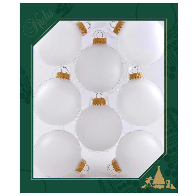 Christmas By Krebs CBK70801 Christmas Ball Ornaments, Frost, 2-5/8 inches