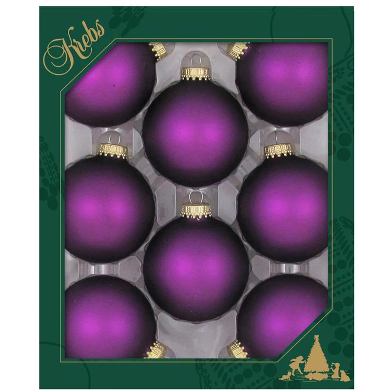 Christmas By Krebs CBK83309 Velvet Ball Ornament, Purple Magic Velvet