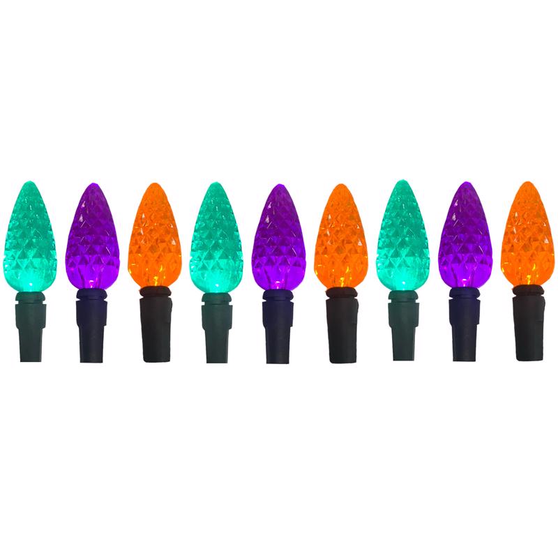 Celebrations C6100HWS3A Faceted Strobe Halloween Lights, Multicolored