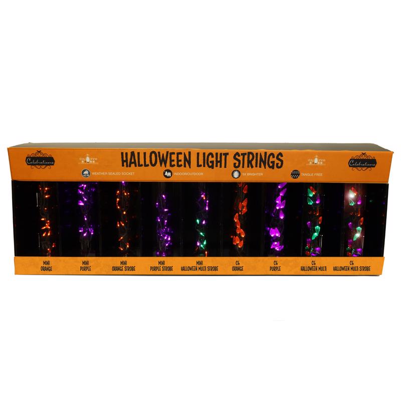 Celebrations DISP-HLWN LED Halloween Strings Lights, 48 Inch