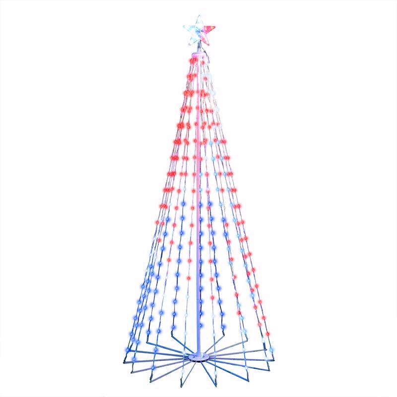 Celebrations RGB6ST265A LED Straight Frame Dancing Christmas Tree, 6 Feet