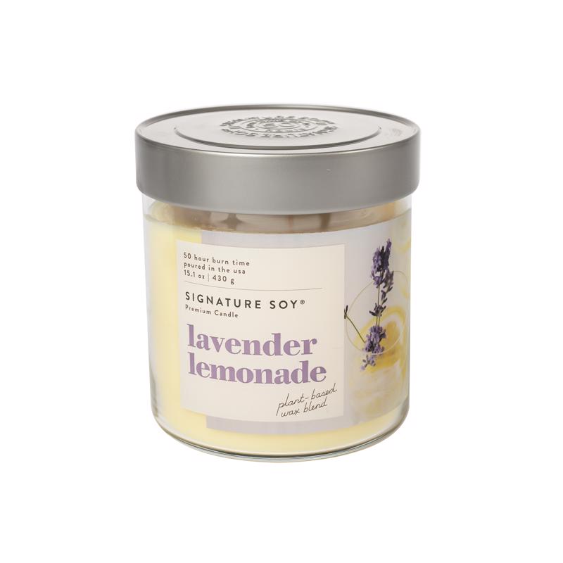 Signature Soy 16289116000 Candle, Lavender Lemonade Scent, 15.1 Ounce