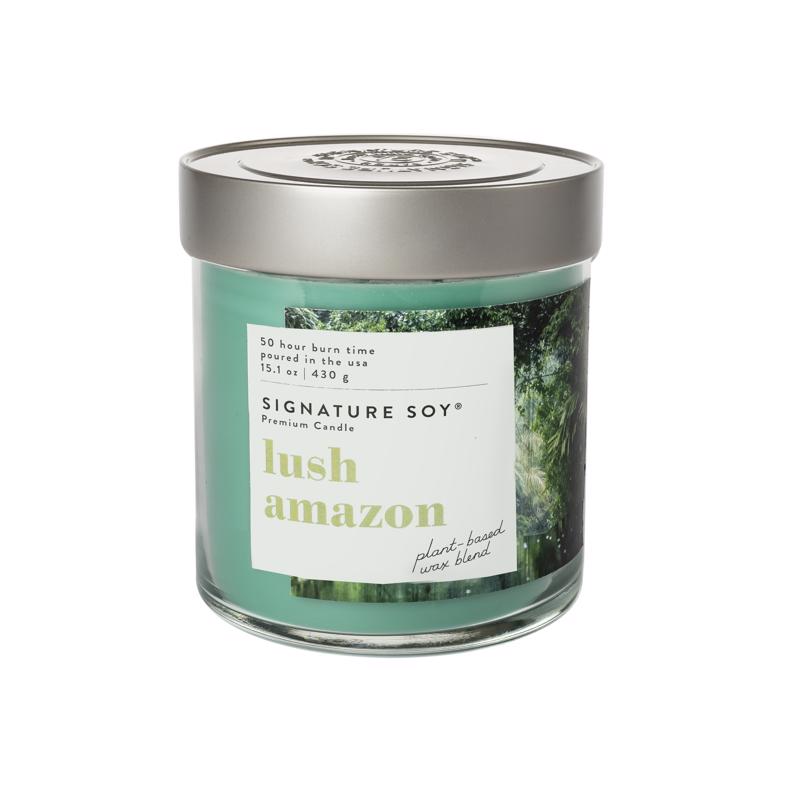 Signature Soy 16289183000 Candle, Lush Amazon Scent, 15.1 Ounce