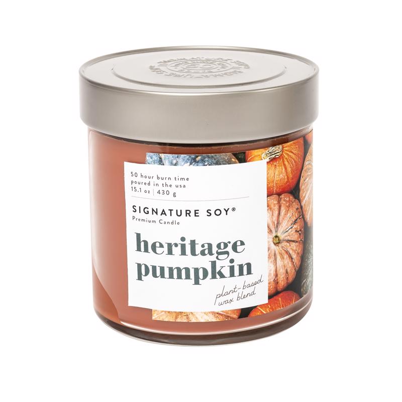 Signature Soy 16289403000 Candle, Heritage Pumpkin Scent, 15.1 Ounce