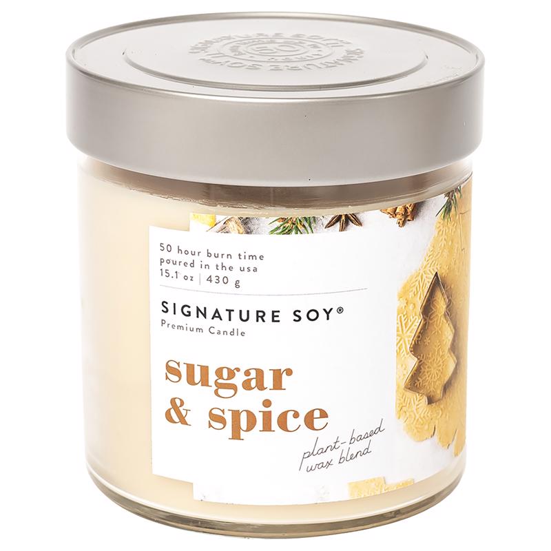 Signature Soy 16289301000 Candle, Sugar and Spice Scent, 15.1 Ounce