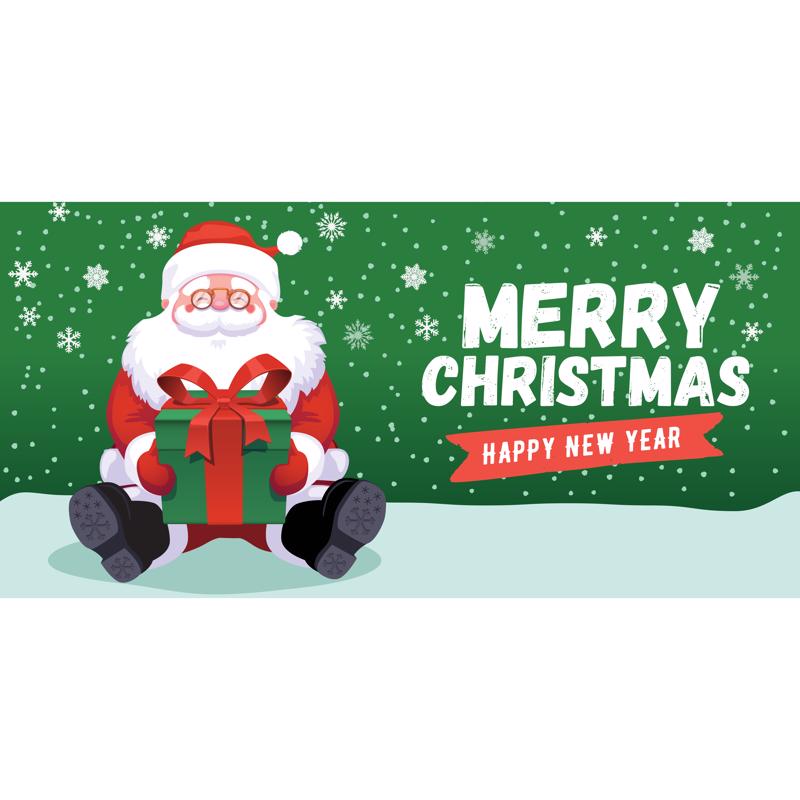 Celebrations RE2-07-16-005 Have a Merry Christmas Garage Door Cover, 192 inch x 84 inch