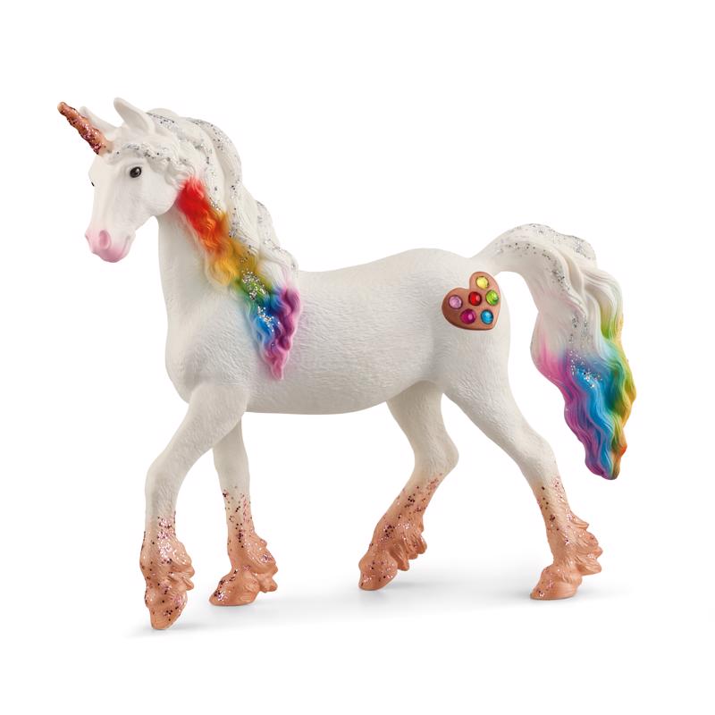 Schleich 70726 Bayala Rainbow Love Unicorn Mare Figurine, Pearly White