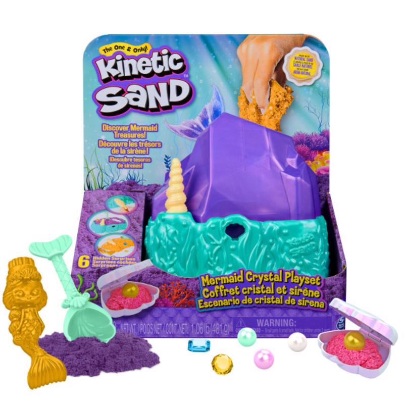 Kinetic Sand 6064333 Mermaid Crystal Playset, Multicolored