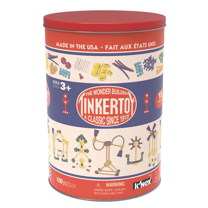 Tinkertoy KNX 56452 Classic Building Tin Toy, Multicolored