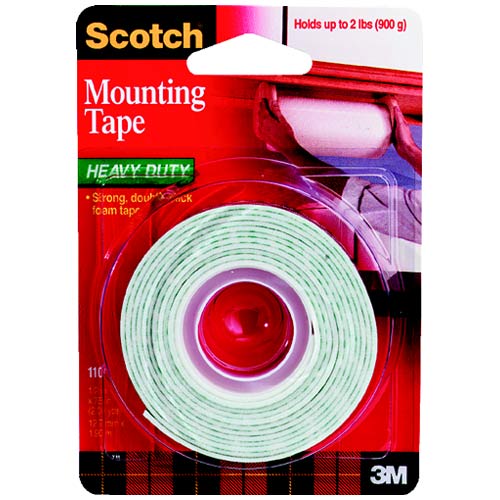 Scotch 110 Mounting Tape, 1/2" x 75"