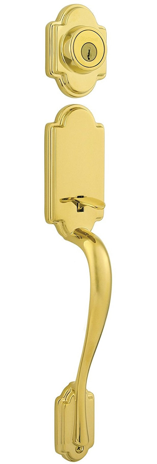 Keikset 98001-096 Arlington SmartKey Handleset with Lido Interior Lever, Brass, 2-3/8"