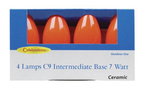 Celebrations UTTULE11 C9 Replacement Bulbs, 7 W, Ceramic, Orange