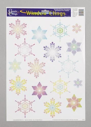 Impact Innovations 12658A Christmas Snowflake Window Cling, 12" X 17"