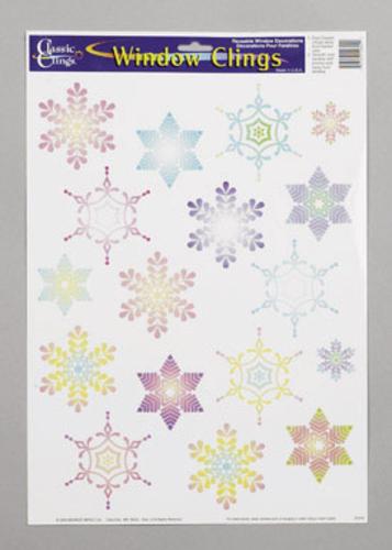 Impact Innovations 12658A Christmas Snowflake Window Cling, 12" X 17"