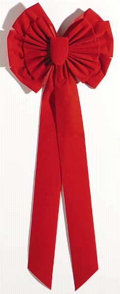 Holiday Trims 7364 Velvet Bow, Red, 18" x 50"