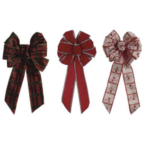 Holiday Trims 7936 Plaid Wire Bow, 15"