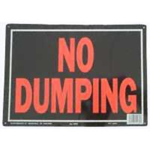 Hy-Glo 833 No Dumping Aluminum Sign 10"x14"