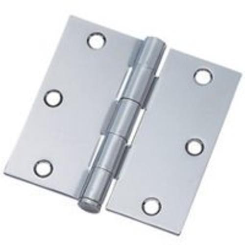 Prosource 20338BCX Square Corner Door Hinge, Bright Chrome