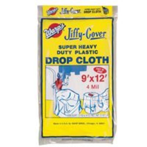 Warp's 4JC-912 Plastic Dropcloth, 9' X 12'