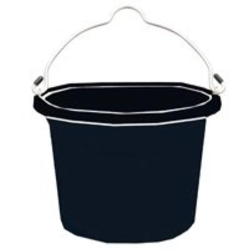 Fortex/Fortiflex FB108BX Flat Side Bucket, Black, Polymer/Rubber