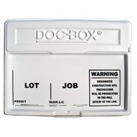 Doc-Box 10102 Permit Posting Box, White, 21'' x 27'' x 4''