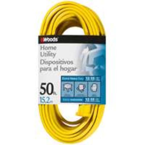 Coleman Cable 0838 Flat Vinyl Cord Indoor, 12/3X50'