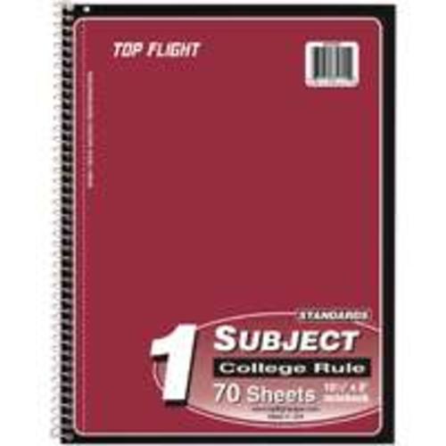 Top Flight WB705/PFW "Standard" 70-Sheet Wirebound Notebook 10-1/2"X8"