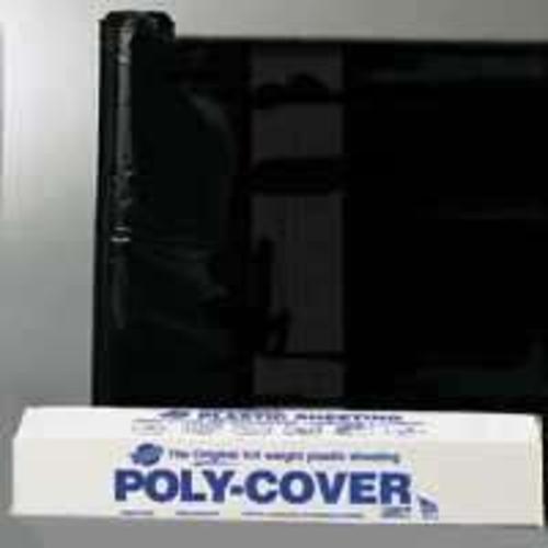 LBM Poly 6X6-B Poly Film Polyethylene Sheeting, 6' x 100', Black